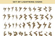 Set bolt icon lightning