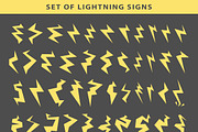 Lightning icons set