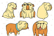 Dogs characters. Dog isolated.
