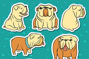 Doodle dog. Sticker dog