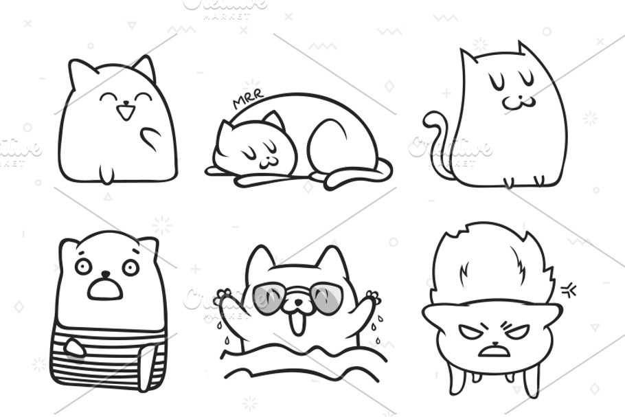 Print cat.   Funny cats in Objects - product preview 8