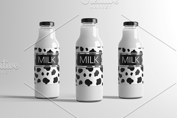 Milk Bottle Mock-Up in Product Mockups - product preview 1