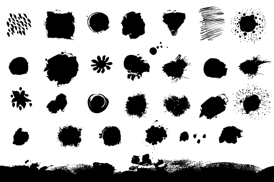 Big vector set of splashes & blots in Objects - product preview 8