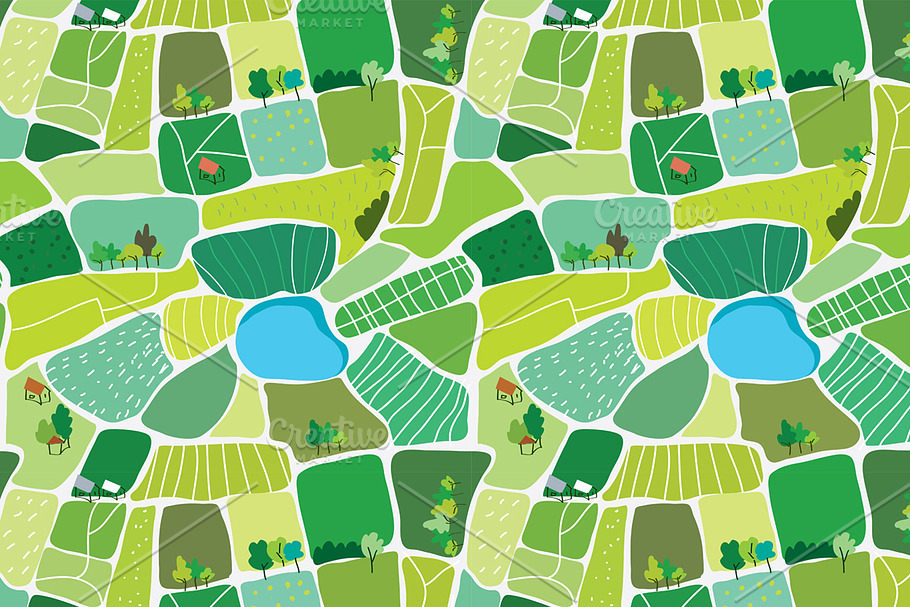 Landscape seamless pattern vector in Patterns - product preview 8