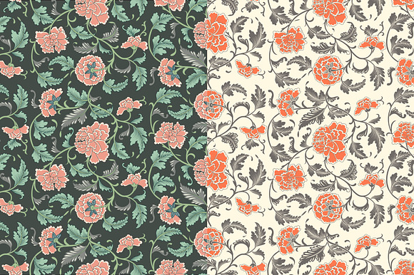 Floral Chinese patterns and cards in Patterns - product preview 2
