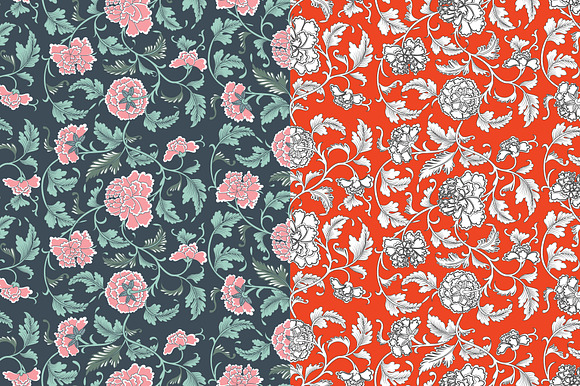 Floral Chinese patterns and cards in Patterns - product preview 3