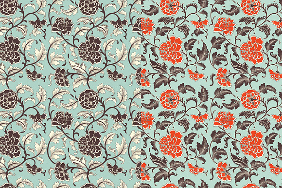 Floral Chinese patterns and cards in Patterns - product preview 4