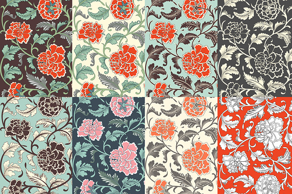 Floral Chinese patterns and cards in Patterns - product preview 10