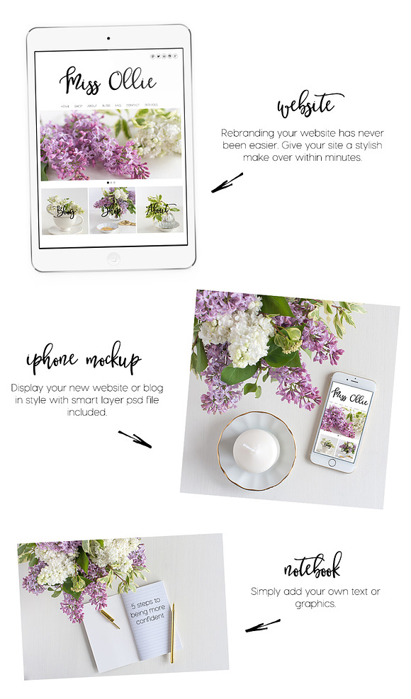 Lilac styled stock photography in Product Mockups - product preview 2