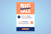 Big summer sale newsletter template.