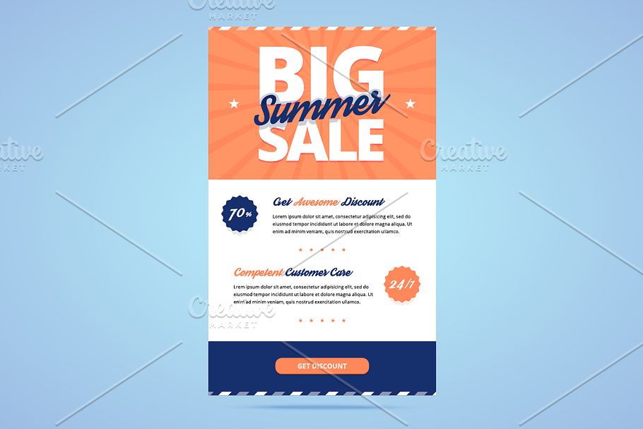 Big summer sale newsletter template. in Email Templates - product preview 8