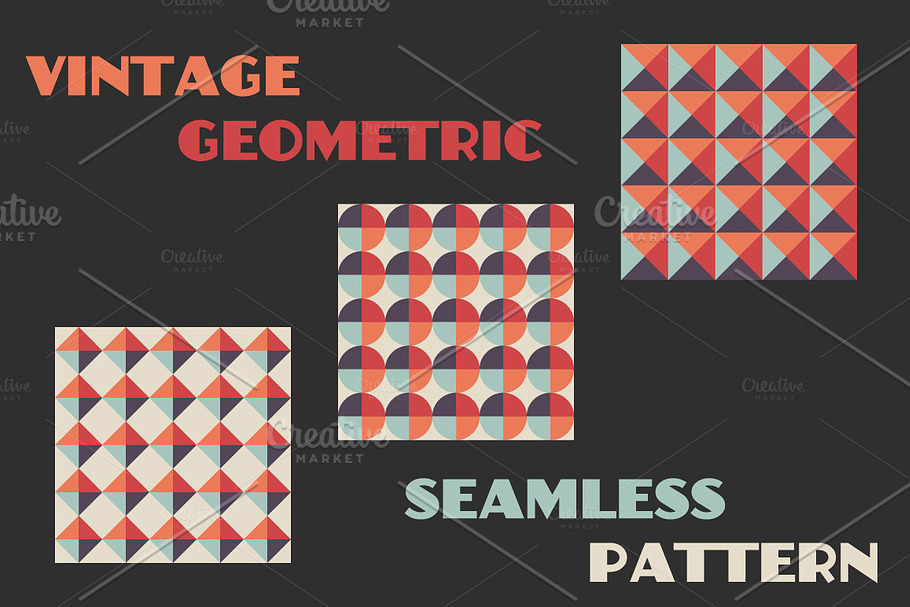 Vintage geometric seamless pattern in Patterns - product preview 8