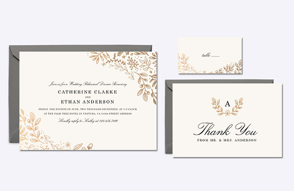 Harvest Flowers Wedding Suite in Wedding Templates - product preview 1