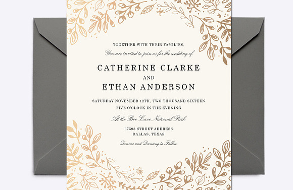Harvest Flowers Wedding Suite in Wedding Templates - product preview 2