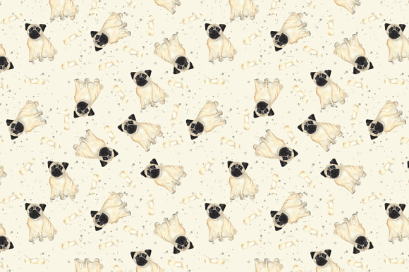 Watercolor Seamless Patterns - Dogs in Patterns - product preview 2
