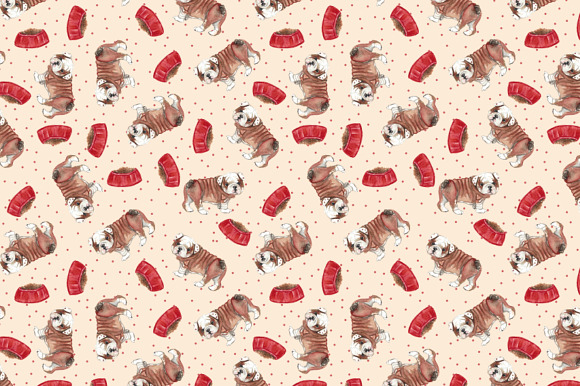 Watercolor Seamless Patterns - Dogs in Patterns - product preview 4