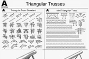 Triangular Trusses - 55 PCS