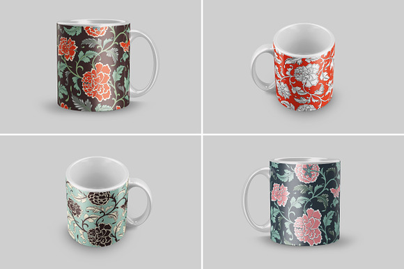 Floral Chinese patterns and cards in Patterns - product preview 11