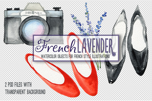 Watercolor Lavender Design Big Pack in Patterns - product preview 3
