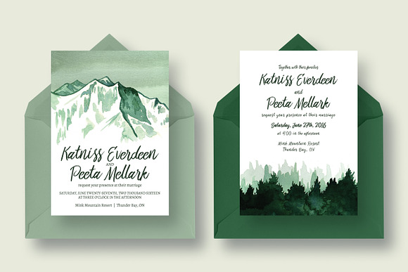 Wild Greenery Wedding Collection in Wedding Templates - product preview 1