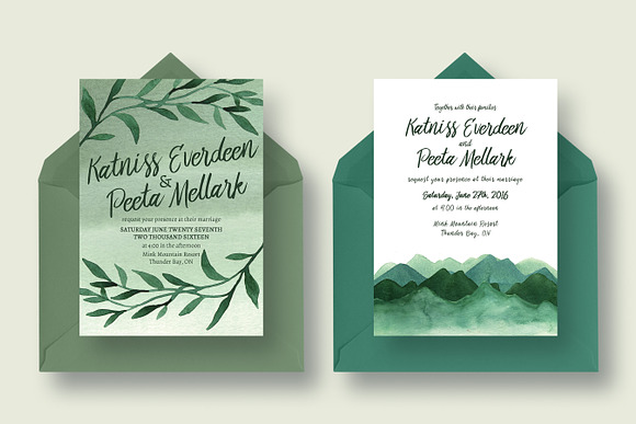 Wild Greenery Wedding Collection in Wedding Templates - product preview 2