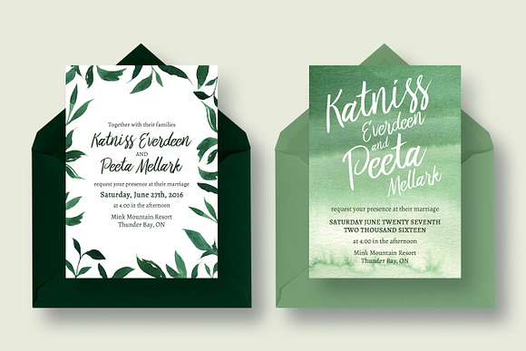Wild Greenery Wedding Collection in Wedding Templates - product preview 3