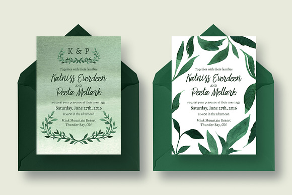 Wild Greenery Wedding Collection in Wedding Templates - product preview 4