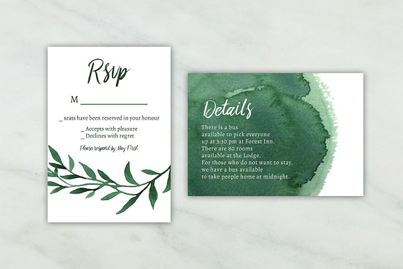 Wild Greenery Wedding Collection in Wedding Templates - product preview 6