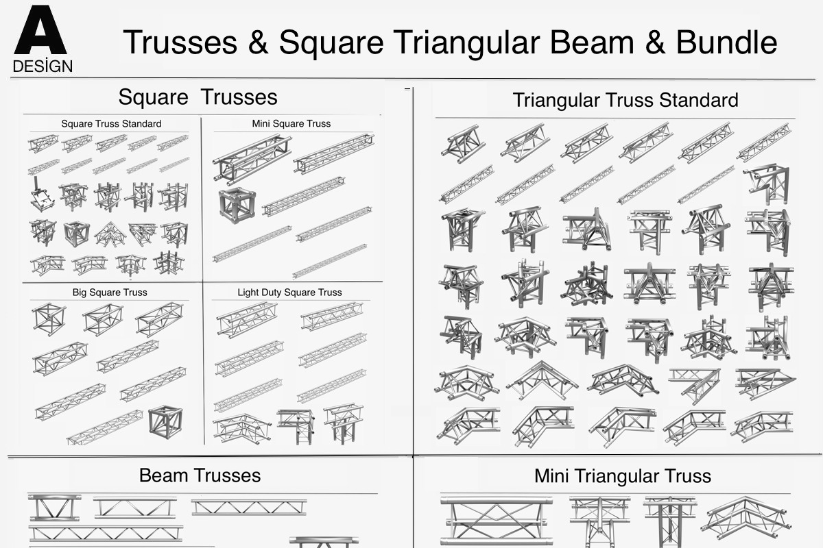 Trusses Collection - 129 PCS Modular in Furniture - product preview 8