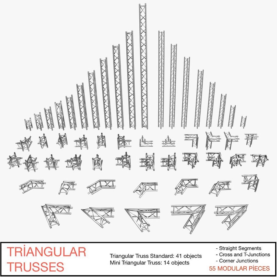 Trusses Collection - 129 PCS Modular in Furniture - product preview 4