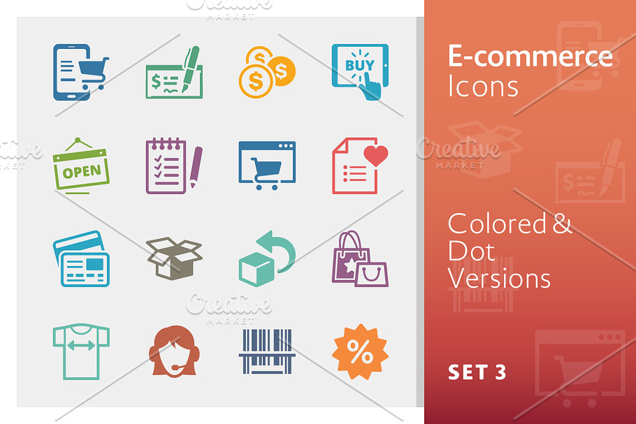 E-commerce Icons Set 3 | Colored