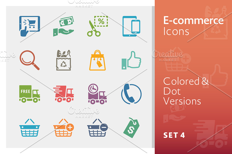 E-commerce Icons Set 4 | Colored