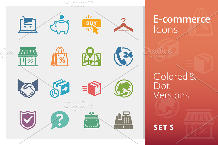 E-commerce Icons Set 5 | Colored in Graphics - product preview 8