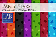 10 Seamless Party Stars Textures