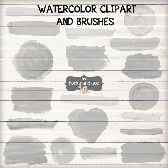 Vector Watercolor clipart in Illustrations - product preview 1