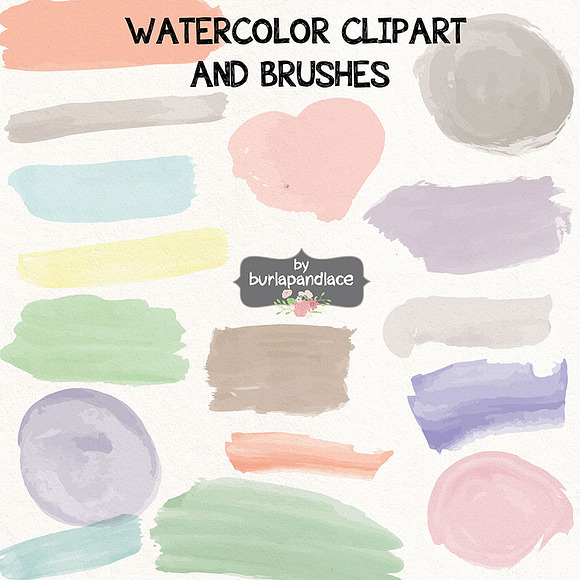 Vector Watercolor clipart in Illustrations - product preview 2