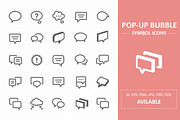 Pop-Up Bubble Symbol Icons