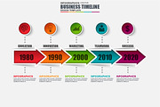 Infographic Business Arrow Timeline
