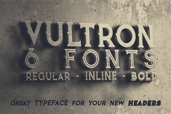 Vultron - Vintage Style Font in Display Fonts - product preview 3