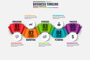 Infographic Business Ribbon Timeline