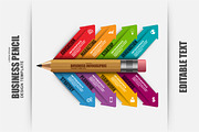 Business Pencil Infographic Elements
