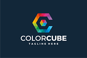 Color Cube - Letter C Logo