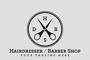 Hairdresser / Barber Shop Logo PSD