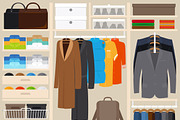 Clothes wardrobe vector illustration