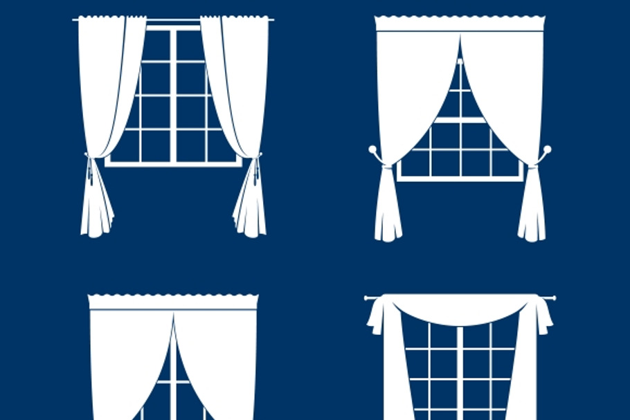 Window curtains set in Graphics - product preview 8