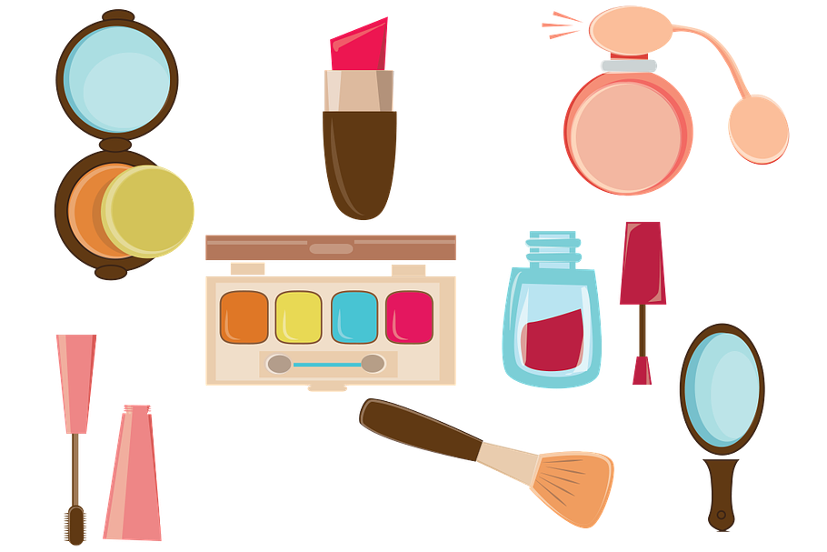 MAKEUP ICONS FLAT DESIGN in Graphics - product preview 8