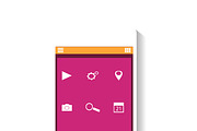 Smartphone icon pink theme