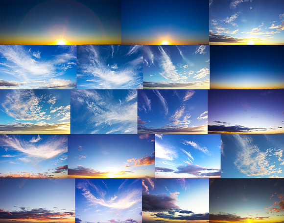Sky Overlays - 44 Cloud Pictures in Photoshop Layer Styles - product preview 2