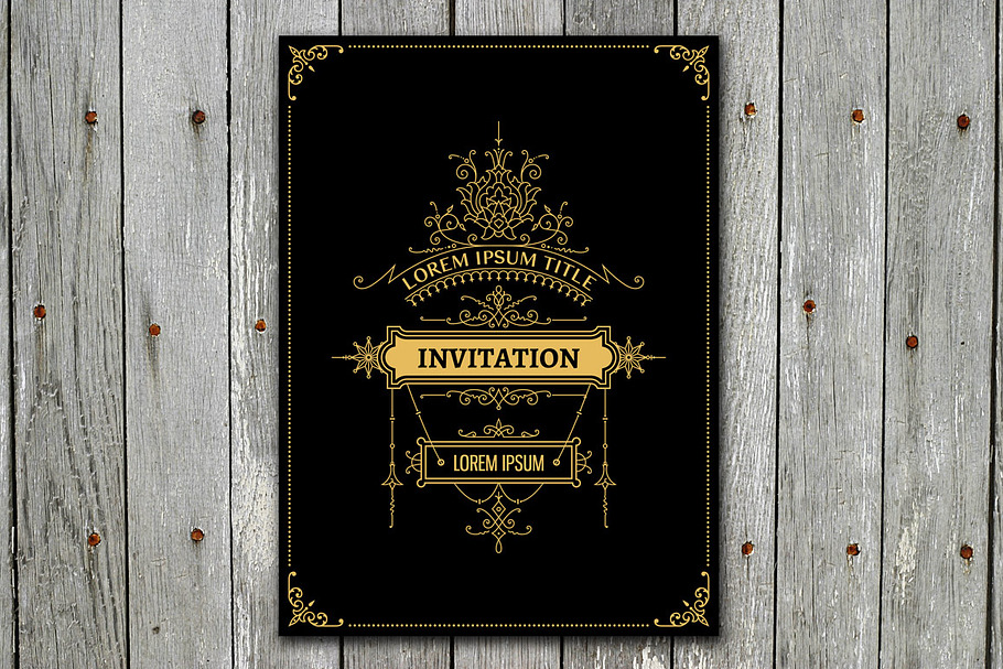 Invitation card with Floral Ornament in Postcard Templates - product preview 8