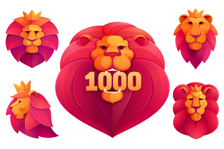 30 lion icons in Illustrations - product preview 8